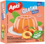 gelatina pessego pulpa de frutas (20g)